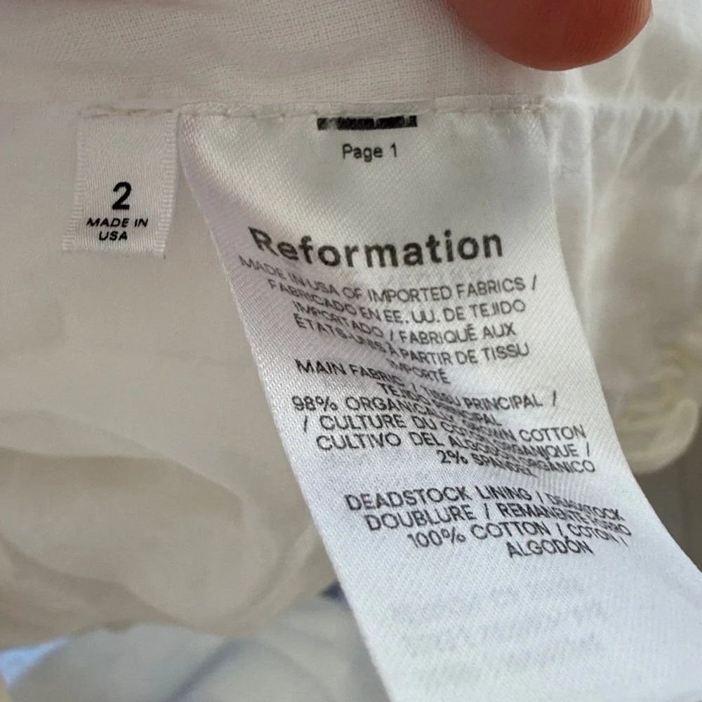 Reformation Enza White Tie-Shoulder Mini Dress - Picture 6 of 6